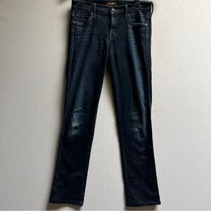 Mother The Rascal Dark Blue Women's Distressed Slim fit Jeans Sz 27